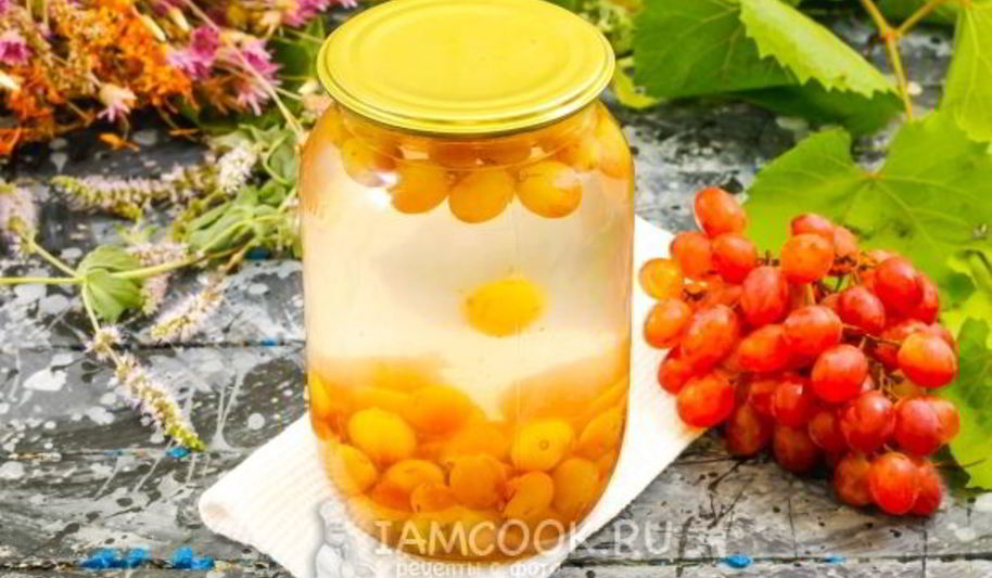 Рецепт компот из винограда кишмиш на зиму