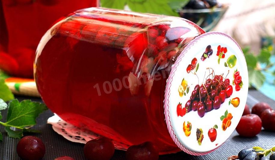 Рецепт компот из вишни и смородины