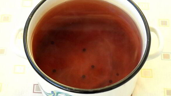 ШАГ 5. компот из яблок, кизила и бузины