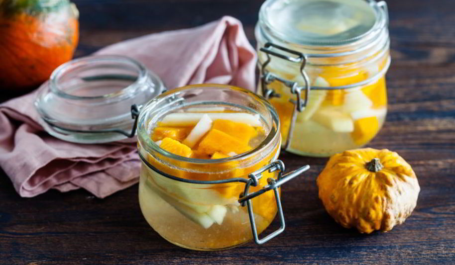 Рецепт тыквенно-яблочный компот с гуавой