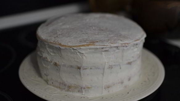 ШАГ 13. ванильный торт с ягодным компоте