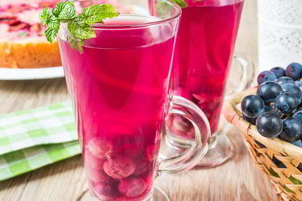 Виноградный компот с мятой