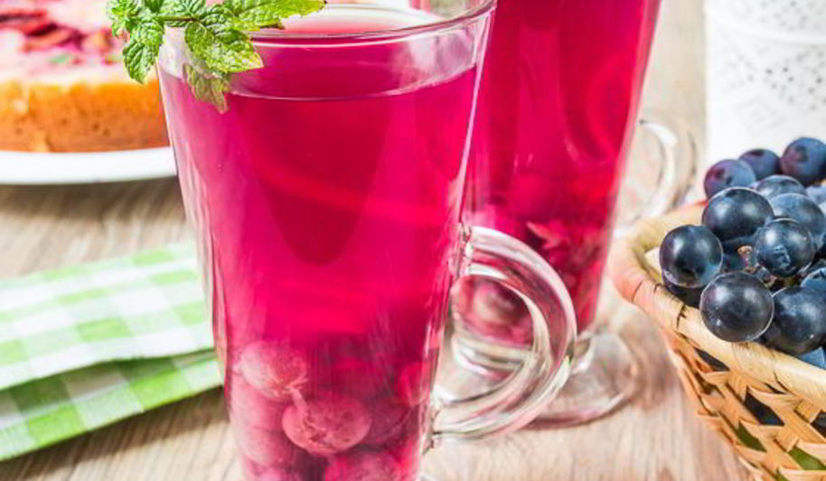 Рецепт виноградный компот с мятой