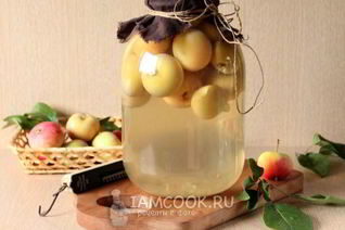 Яблочный компот на зиму
