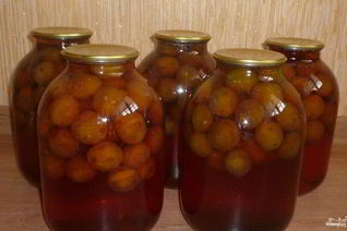 Закатка компота из слив