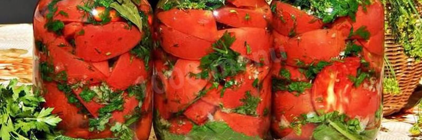 Красные помидоры по-корейски на зиму