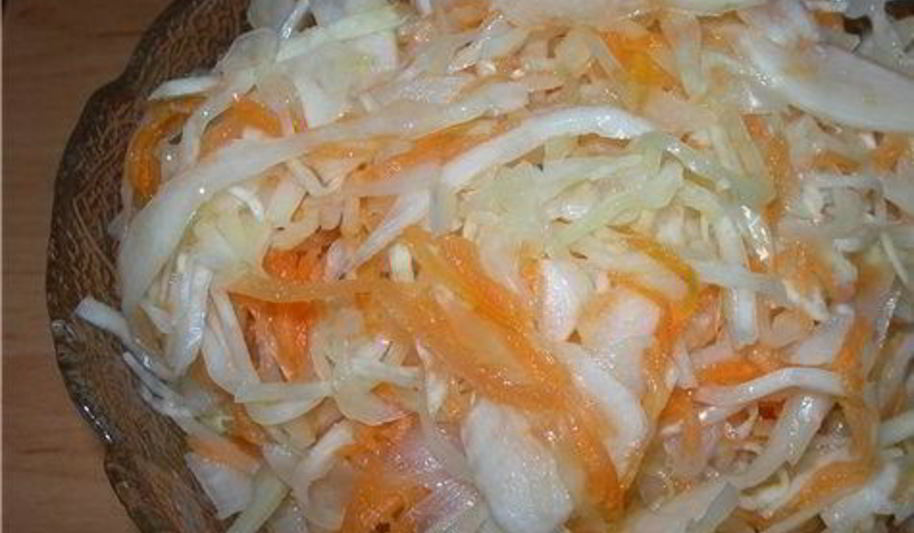 Рецепт капуста, маринованная с морковью