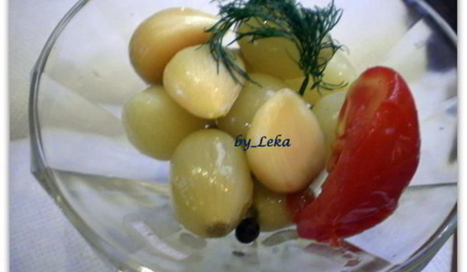 Рецепт маринованный лук с чесноком