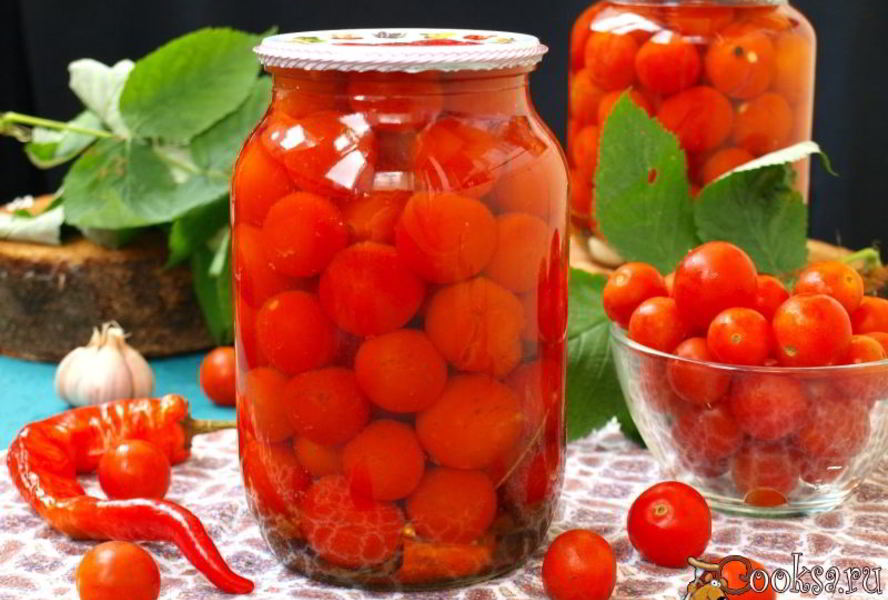 Маринованные черри с острым перцем