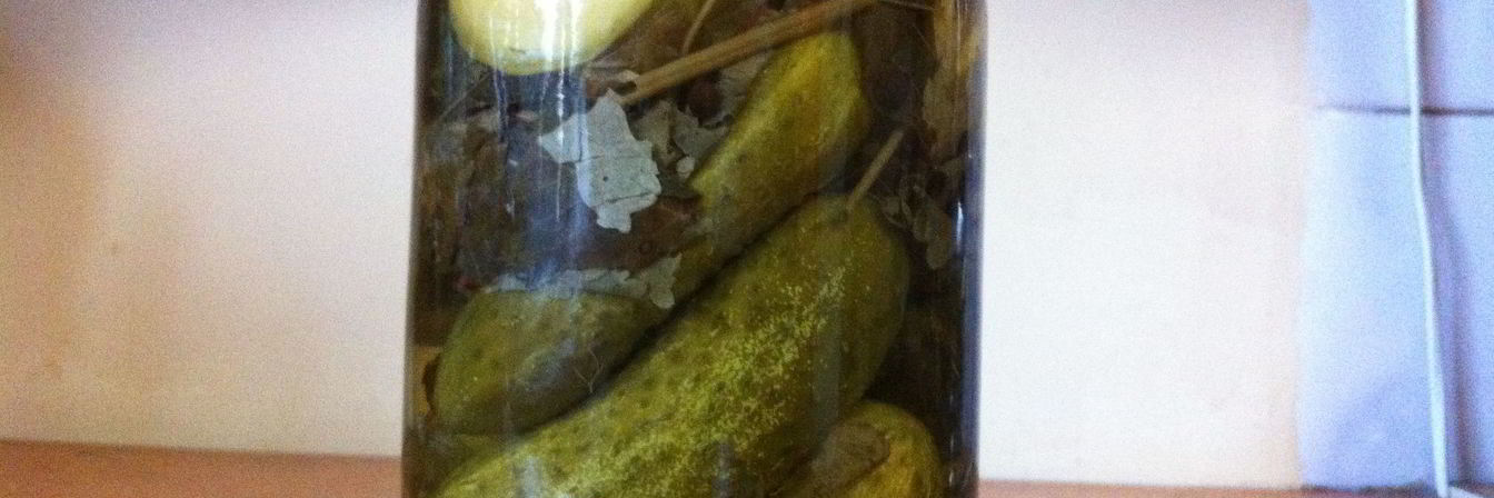 Маринованные огурцы с кабачками