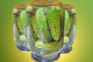 Маринованные огурцы с лимонной кислотой в литровых банках