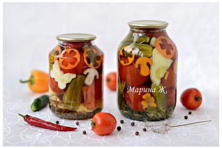 Маринованные овощи Лето в банке