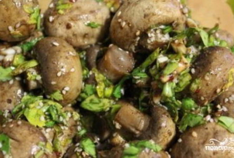 Маринованные шампиньоны по-корейски