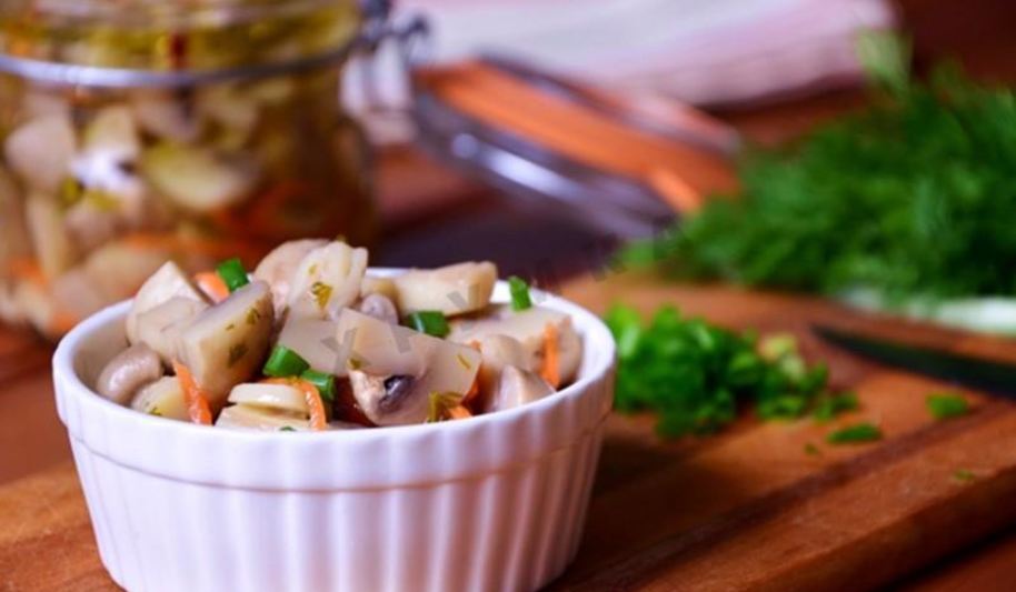 Рецепт маринованные шампиньоны с овощами