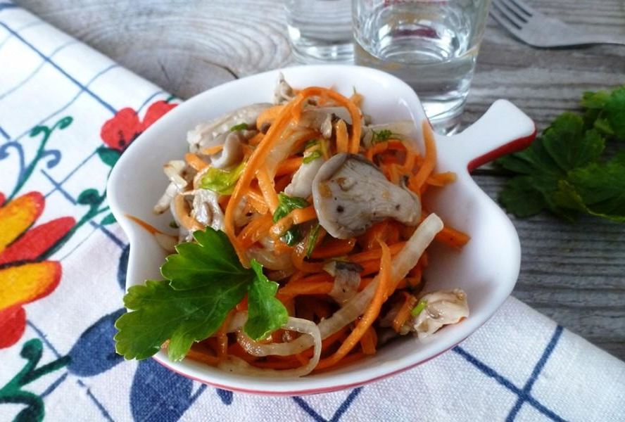 Маринованные вешенки по-корейски