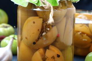 Маринованные зеленые помидоры по-грузински на зиму