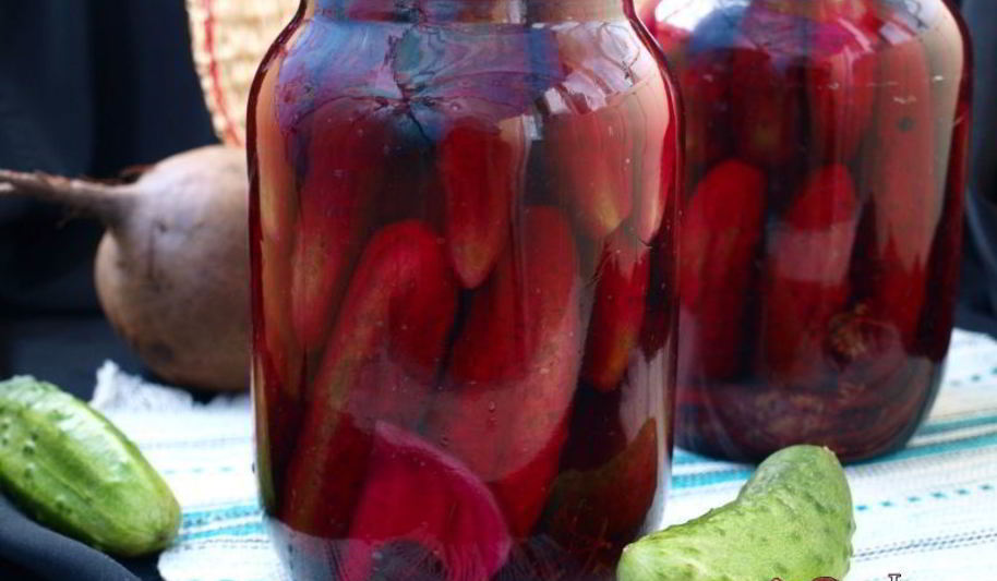 Рецепт огурцы маринованные со свеклой