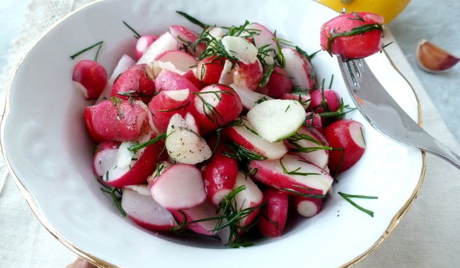 Рецепт редис, маринованный с имбирем и чесноком