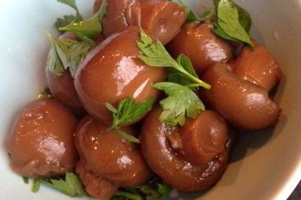 Шампиньоны маринованные в соусе терияки