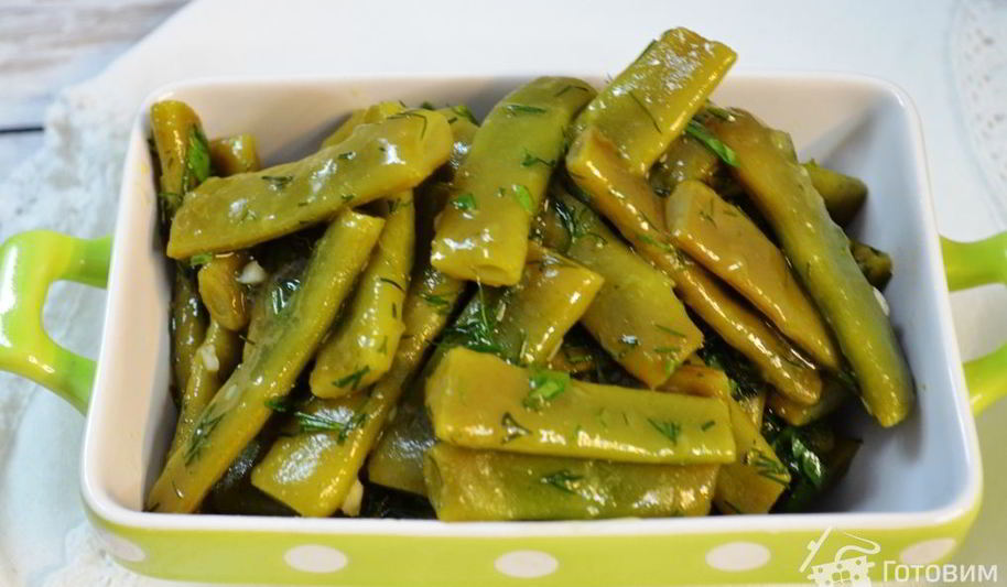 Рецепт зеленая фасоль маринованная