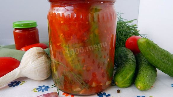 ШАГ 7. огурцы на зиму в томатной пасте