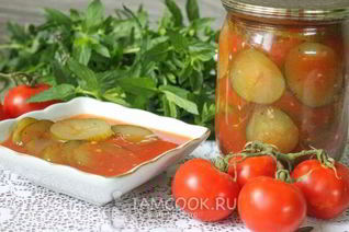 Огурцы в томатной заливке на зиму