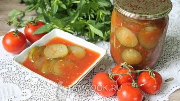 ШАГ 14. огурцы в томатной заливке на зиму