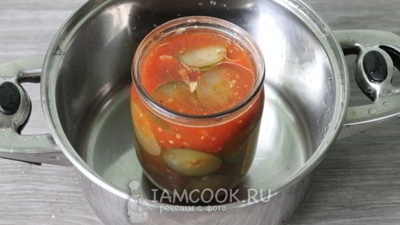 ШАГ 12. огурцы в томатной заливке на зиму