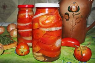 Помидоры в желе с желатином со стерилизацией