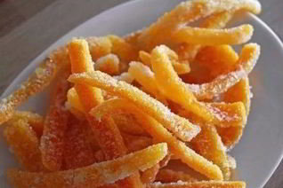 Апельсиновые цукаты к чаю