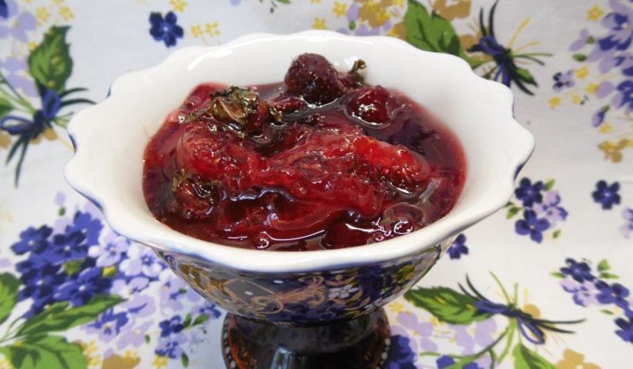 Рецепт клубничное варенье с апельсинами и мятой