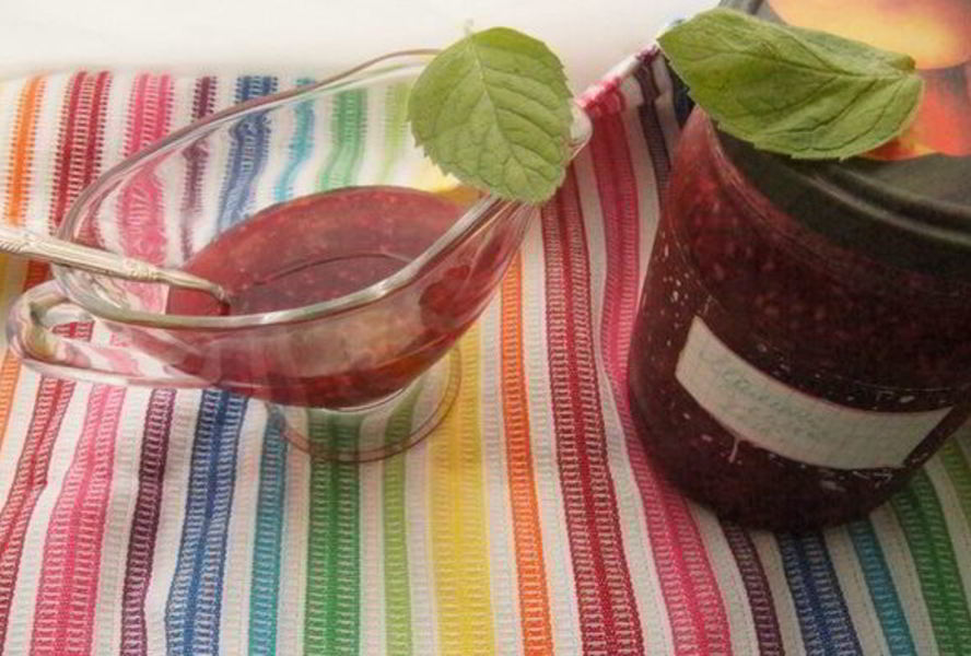 Малиновое варенье с мятой