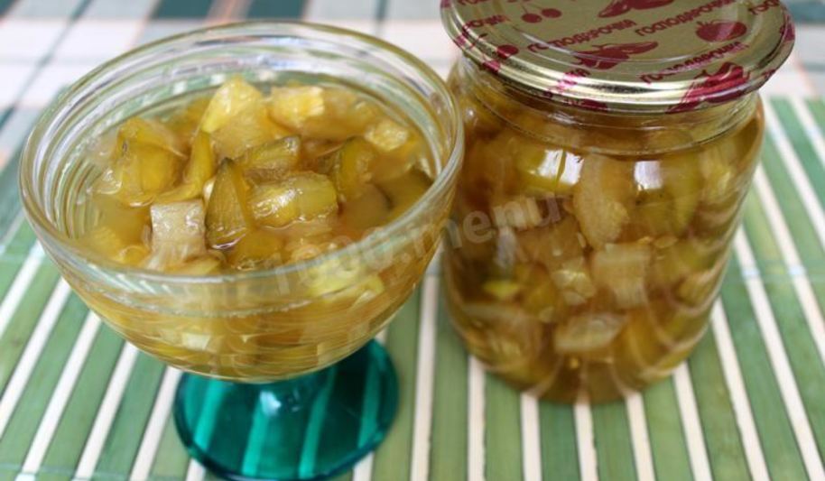 Рецепт варенье кабачковое с лимоном, корицей и имбирем