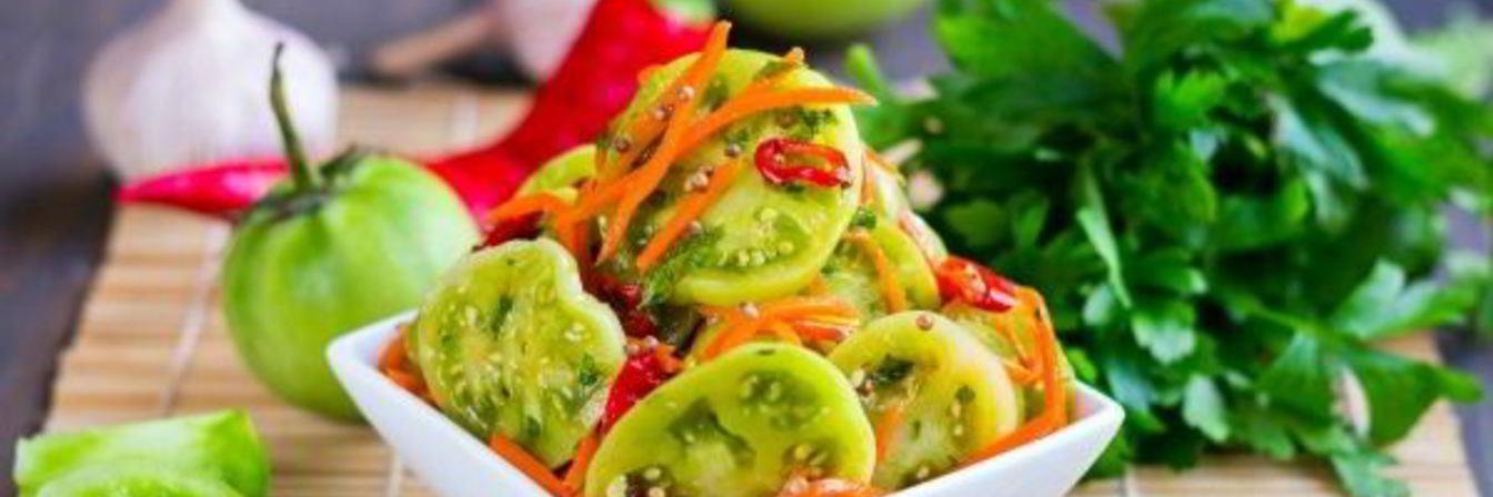 Зеленые помидоры по-корейски