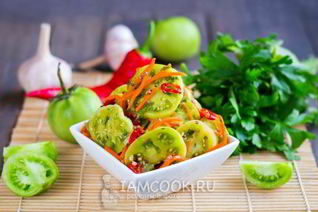 Зеленые помидоры по-корейски