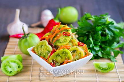 Зеленые помидоры по-корейски