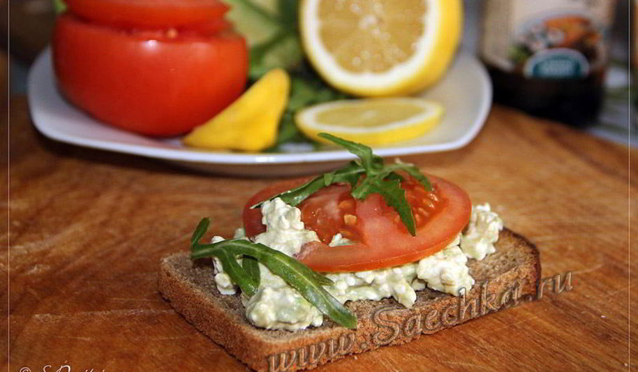 Рецепт бутерброд с авокадо и творогом