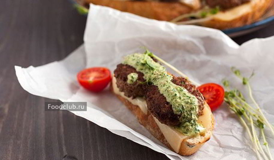 Рецепт бутерброд с мини-котлетами