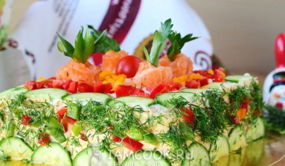 Рецепт бутербродный торт праздничный