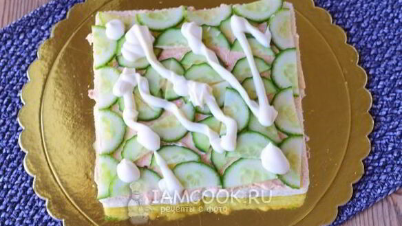 ШАГ 11. бутербродный торт праздничный