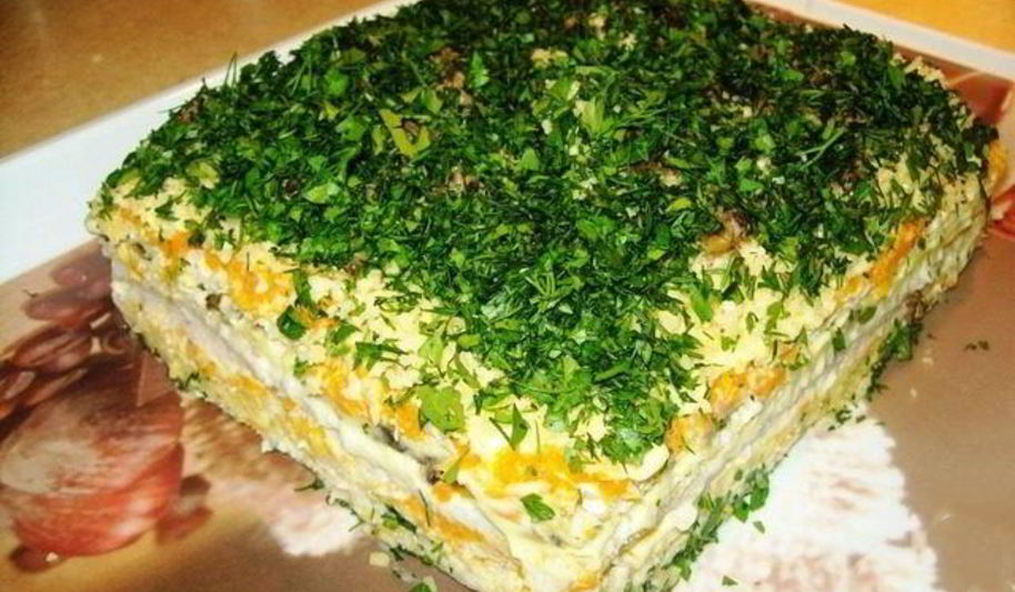 Рецепт бутербродный торт с сельдью