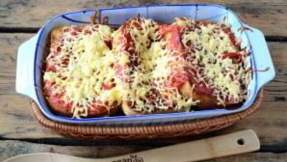 ШАГ 9. бутерброды под сырно-томатной подушкой