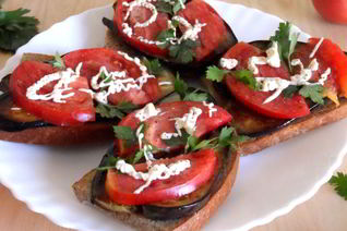 Бутерброды с баклажанами