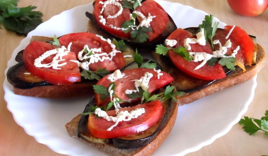 Рецепт бутерброды с баклажанами