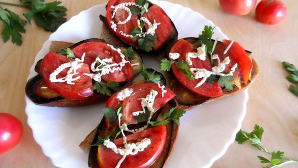 ШАГ 3. бутерброды с баклажанами