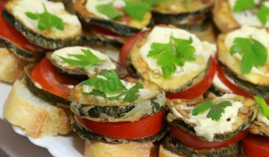 Рецепт бутерброды с кабачками и помидорами