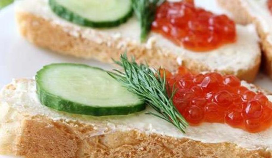 Рецепт бутерброды с красной икрой
