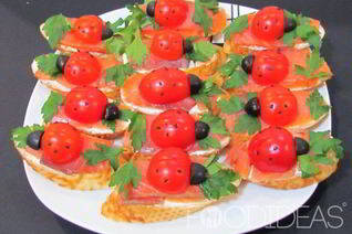 Бутерброды с красной рыбой