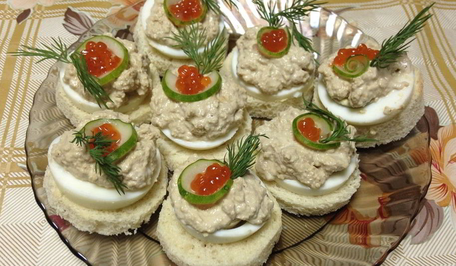 Рецепт бутерброды с печенью трески