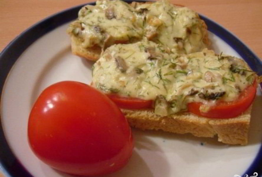 Бутерброды с шампиньонами